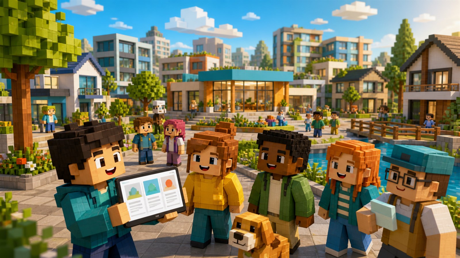 Block-style community exploring a bright neighborhood and property articles together