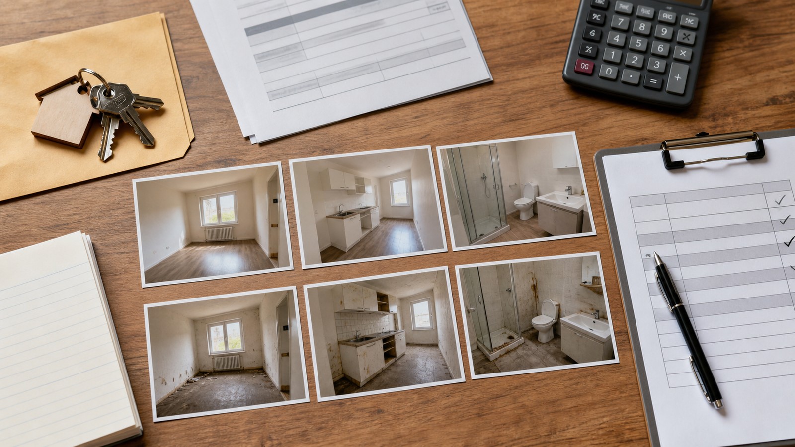 Property manager using a security deposit documentation checklist
